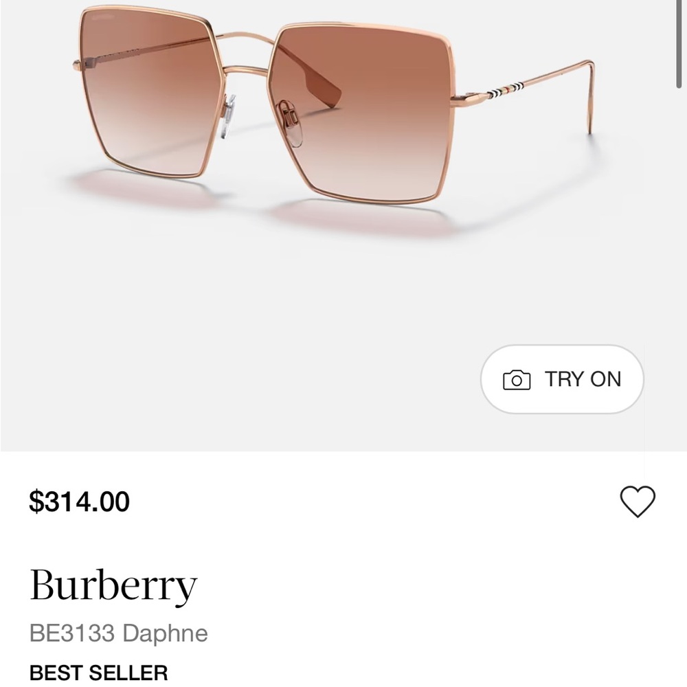 Burberry Daphne Women's Sunglasses - Tan / pink